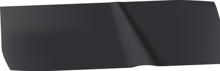 Black adhesive tape forming a diagonal fold against a clean white background, creating a striking visual element that enhances minimalistic and contemporary design aestheticsのイラスト素材