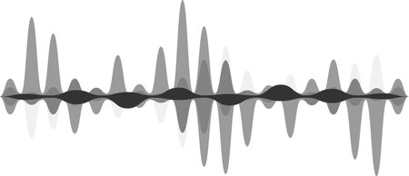 Sound wave oscillating with distinct peaks and valleys creates a dynamic visual representation of...