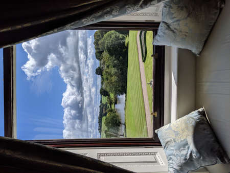 Window with a the most heavnly viewの写真素材