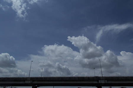 sky on the road の写真素材