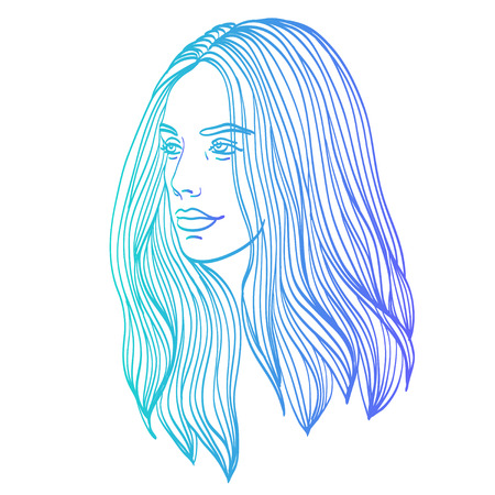 vector card with womanのイラスト素材