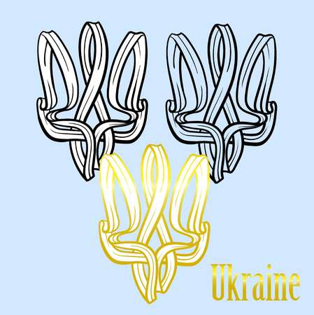 Ukraine Coat of Arms. Ukraine Country logo.のイラスト素材