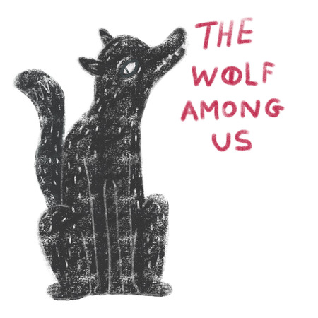 Unearthly supernatural wolf. Illustration to the tale. The Wolf among us.