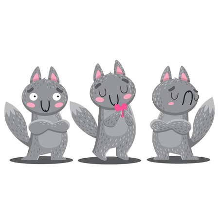 Cute wolf.のイラスト素材