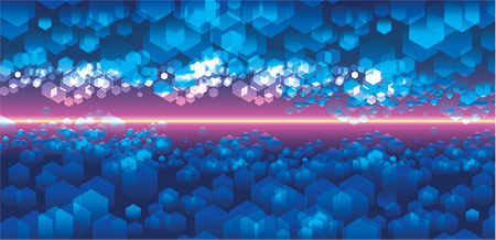 Abstract polygonal space low poly dark background with connecting dots and lines. Connection structureのイラスト素材