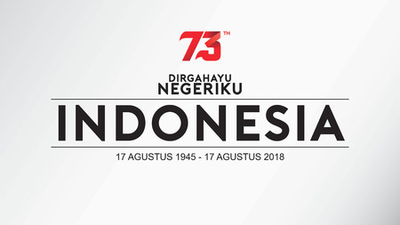 17 August. Indonesia Happy Independence Day greeting card, banner, and texture background logo