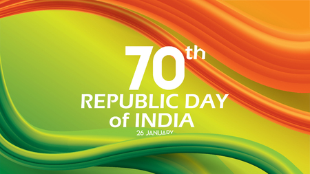 Republic Day of India background design banner or poster. 26 th January vector illustrationのイラスト素材