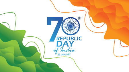 Creative Poster, Banner or Flyer for Republic Day of India 26 January celebration with modern designのイラスト素材