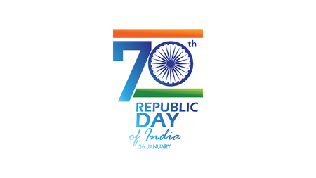 Creative Poster, Banner or Flyer for Republic Day of India 26 January celebration with modern designのイラスト素材