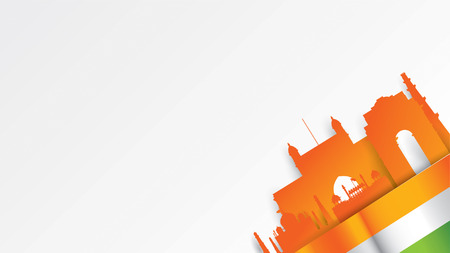 Happy Indian Republic day Vector illustration or background for 26 January celebration poster or banner background Vectorのイラスト素材