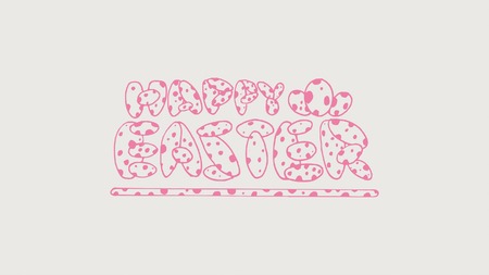 Vector illustration. Happy Easter Hand drawn elegant modern colorful lettering isolated on background. - Vectorのイラスト素材