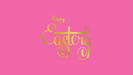 Vector illustration. Happy Easter Hand drawn elegant modern colorful lettering isolated on background. - Vectorのイラスト素材