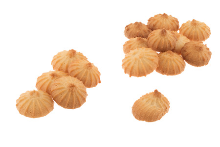 Cookies isolated on white studio backgroundの写真素材