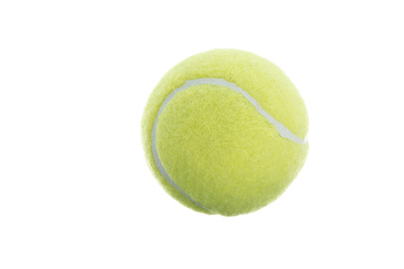 Tennis ball isolated on white backgroundの写真素材