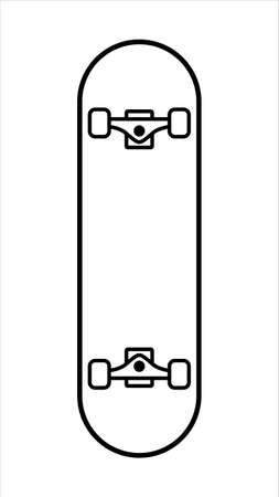 Skateboard icon in line art concept.Vector skateboard icon in line art concept from skateboard and longboard collection.のイラスト素材