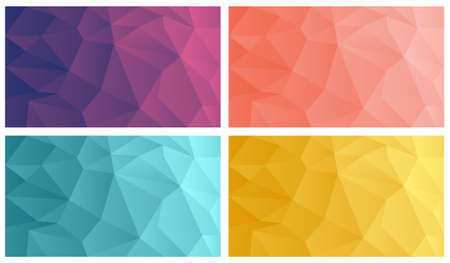 Vector polygonal wallpaper collection.Abstract polygonal background collection.のイラスト素材
