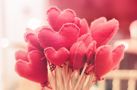 Bouquet of heart-shaped flowers. Love background for valentine's day, mother's day or express love.の写真素材
