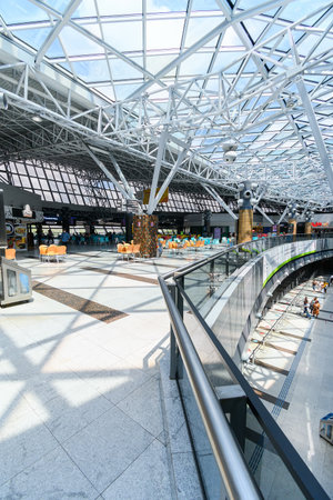 Recife, PE, Brazil - October 19, 2021: internal area of the International Airport of Recife, REC, Guararapes - Gilberto Freyre.のeditorial素材