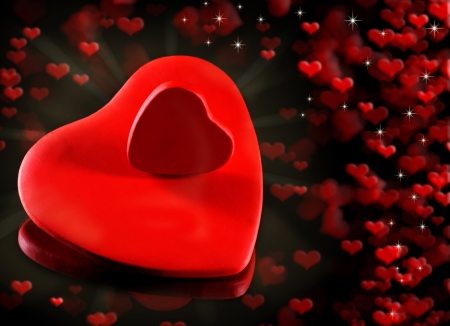 Valentine Hearts Background  Valentines Red Abstract Wallpaper  の写真素材