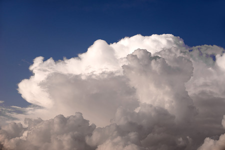 Blue sky with beautiful big clouds. Cloud backgroundの写真素材