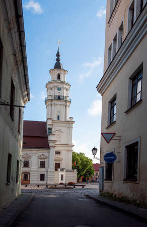 KAUNAS, LITHUANIAN - July, 12, 2015: View of City Hall in old town. There are a lot of surviving Gothic, Renaissance and Baroque buildings in Kaunas old townのeditorial素材