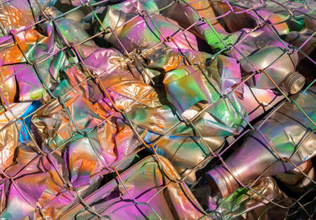 Uzhhorod, Ukraine - October 8, 2021: Fish made of plastic bottles in Uzhhorod, Ukraine. Fight...