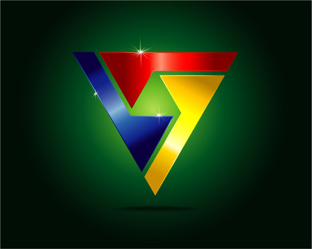 modern abstract business colorful icon on dark colorful backgroundのイラスト素材