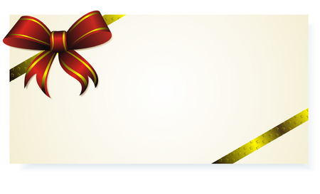 yellow letter decorated golden ribbon and bow のイラスト素材