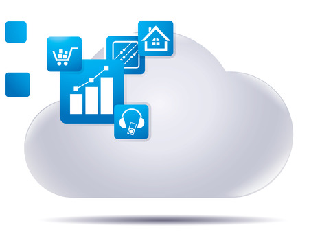 abstract icon as cloud serviceのイラスト素材