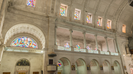 interior of Sanctuary  of Fatima, Fatima, Estremadura, Portugalのeditorial素材