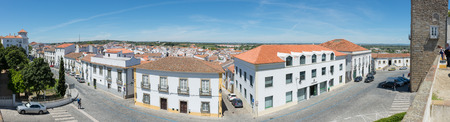 EVORA, PORTUGAL, APRIL 30, 2014: old street of Evora city in Portugalのeditorial素材