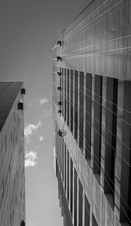 Top view of buildings in Paulista Avenue, Sao Paulo, Brazil
