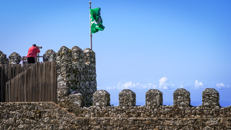 Moorish castle scenery - Sintra, Portugalのeditorial素材
