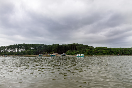 Florianopolis, Brasil, Jan 7, 2016: Beautiful landscape in Conceicao lagoon in Florianopolis, Santa...
