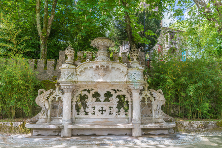 Sintra, Portugal - April 23, 2014: The Regaleira Palace (known as Quinta da Regaleira) located in Sintra, Portugalのeditorial素材