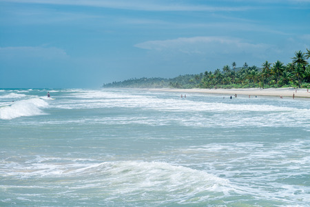 Itacare, Brazil - December 7, 2016: Summer holiday daylight beach scene at the tropical paradise on coast of Itacare in Brazilのeditorial素材