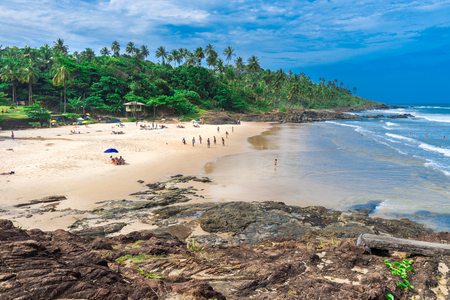 Itacare, Brazil - December 6, 2016: Tourists at the beautiful Tiririca beach at the Itacare city in Bahia Brazilのeditorial素材