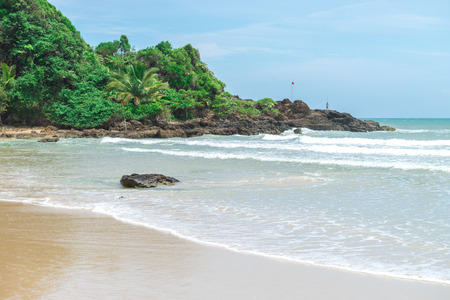 Itacare, Brazil - December 7, 2016: Fisherman at the beautiful beach and nature near Itacare in Bahia Brazilのeditorial素材