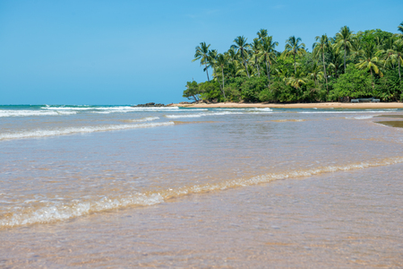 Itacare, Brazil - December 8, 2016: Beautiful landscapes and water texture forms by the beach in Itacare in Brazilのeditorial素材