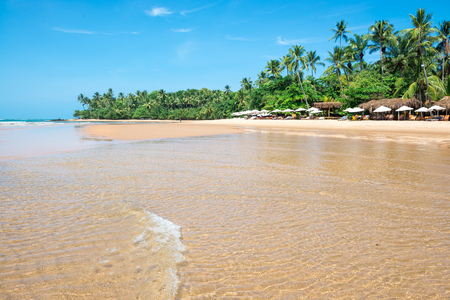 Itacare, Brazil - December 8, 2016: Tourists enjoying barra grande beach located at the Ponta do Muta Brazilのeditorial素材