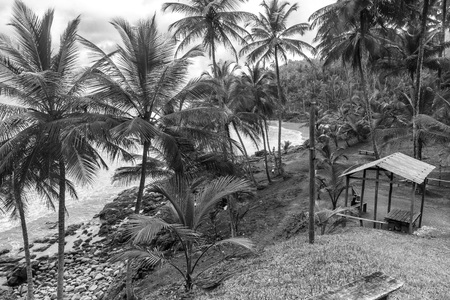 Itacare, Brazil - December 7, 2016: Rest area at the Havaizinho beach in Itacare Bahiaのeditorial素材