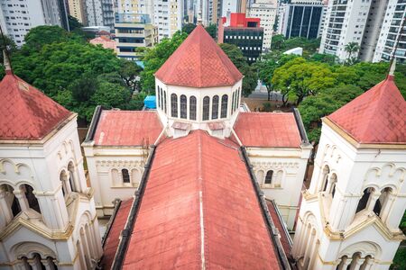 Sao Paulo, Brazil, mai 26, 2018: Roof top of the Our Lady Appeared church in Sao Paulo cityのeditorial素材
