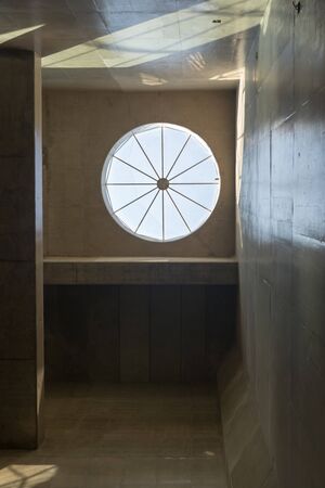 Sao Paulo, Brazil, mai 26, 2018: Skylight detail of the new Eucalipto subway station in Sao Paulo