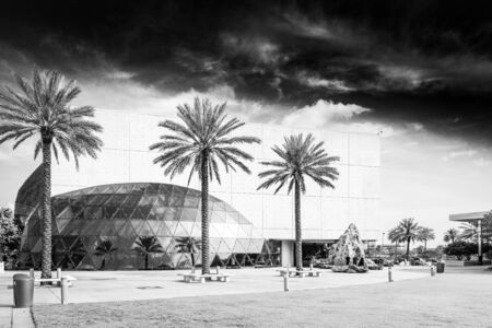Saint Petersburg, USA - jun 16, 2018: Black and White view of the Salvador Dali museum