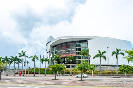 Miami, USA - jun 10, 2018: American Airlines arena building in Miami downtownのeditorial素材