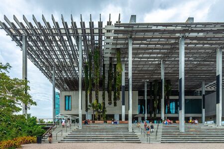 Miami, USA - jun 10, 2018: The PÃ©rez Art Museum buiding in Miami