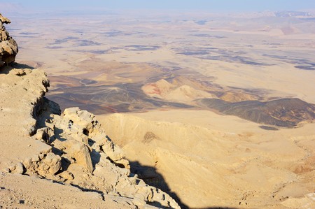 Makhtesh Ramon, unique crater in Israel, a top viewの写真素材