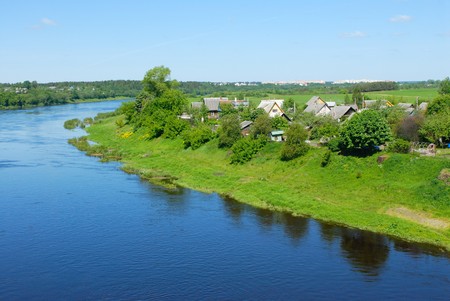 One of the major rivers of Belarus, Western Dvinaの写真素材
