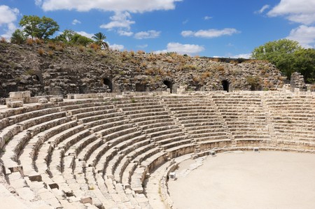 Ruins of the ancient Roman city Bet Shean, Israelの写真素材