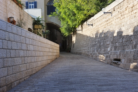 The streets and houses of Old Jaffa の写真素材